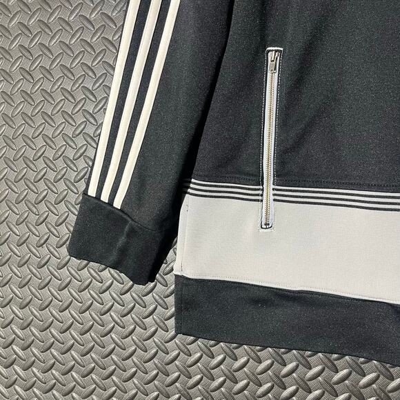 Adidas Trefoil Black Track Jacket Mens Size Small Superstar Three Stripe - Picture 2 of 6